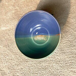 Handmade Blue and Green Ceramic Bowl